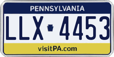 PA license plate LLX4453
