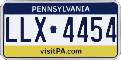 PA license plate LLX4454