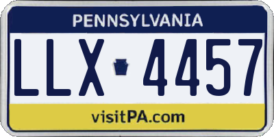 PA license plate LLX4457