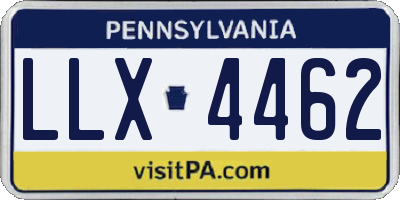 PA license plate LLX4462