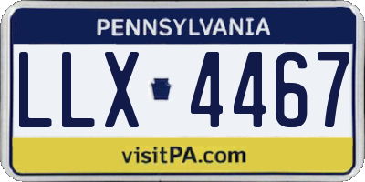PA license plate LLX4467