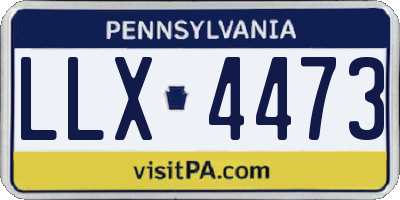 PA license plate LLX4473