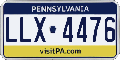PA license plate LLX4476