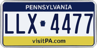 PA license plate LLX4477