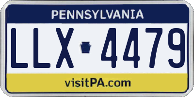 PA license plate LLX4479