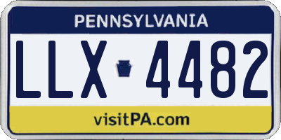 PA license plate LLX4482