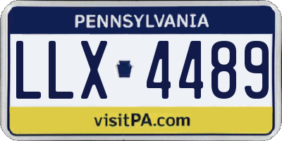 PA license plate LLX4489