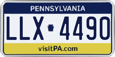 PA license plate LLX4490