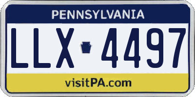 PA license plate LLX4497
