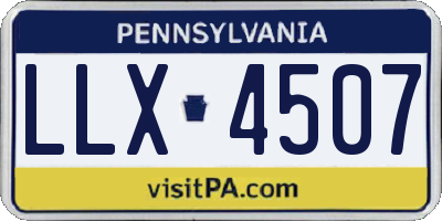PA license plate LLX4507