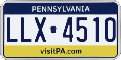 PA license plate LLX4510