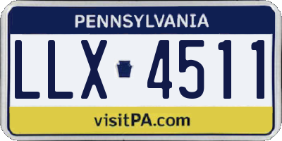 PA license plate LLX4511