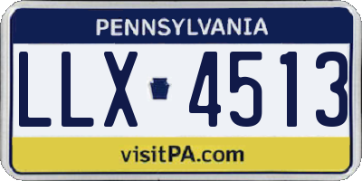 PA license plate LLX4513