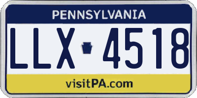 PA license plate LLX4518