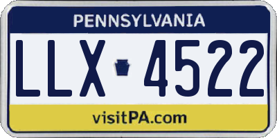 PA license plate LLX4522