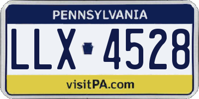 PA license plate LLX4528