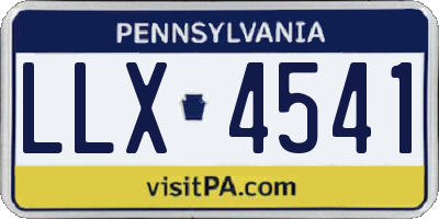 PA license plate LLX4541