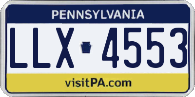 PA license plate LLX4553