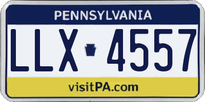 PA license plate LLX4557