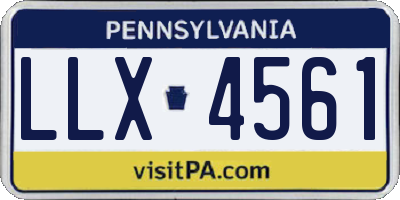 PA license plate LLX4561