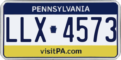 PA license plate LLX4573