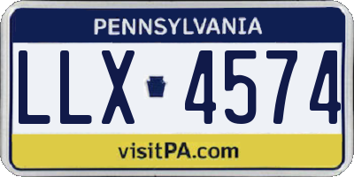 PA license plate LLX4574
