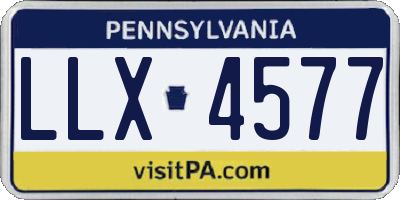 PA license plate LLX4577