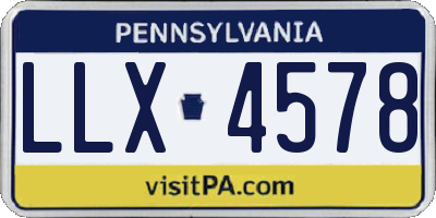 PA license plate LLX4578