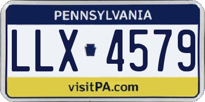 PA license plate LLX4579