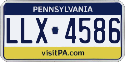 PA license plate LLX4586