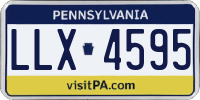 PA license plate LLX4595