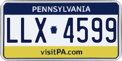 PA license plate LLX4599