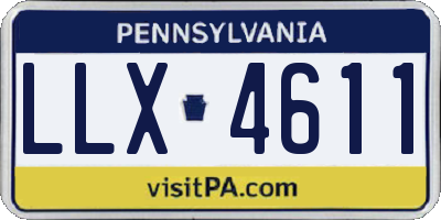 PA license plate LLX4611