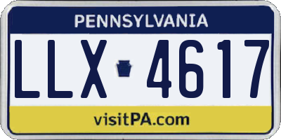 PA license plate LLX4617