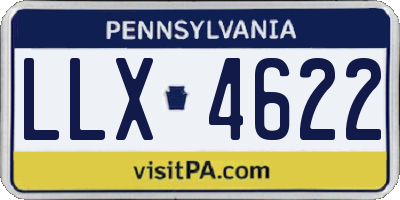PA license plate LLX4622