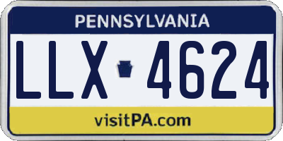 PA license plate LLX4624