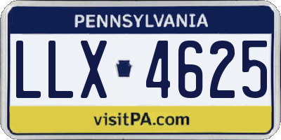 PA license plate LLX4625
