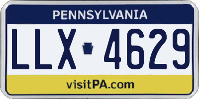 PA license plate LLX4629