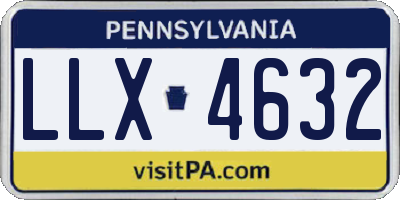 PA license plate LLX4632