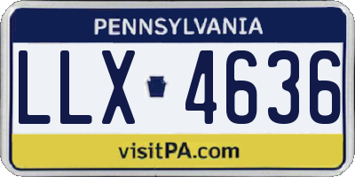 PA license plate LLX4636