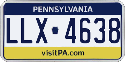 PA license plate LLX4638