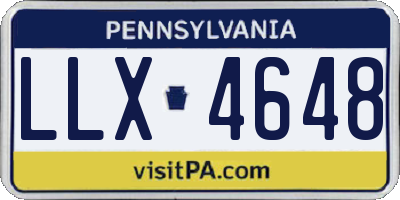 PA license plate LLX4648