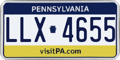 PA license plate LLX4655