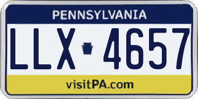 PA license plate LLX4657