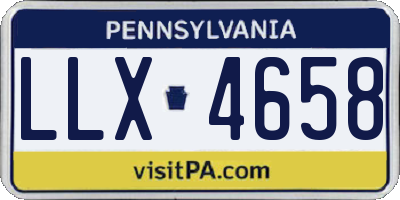 PA license plate LLX4658