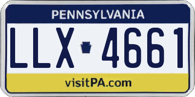 PA license plate LLX4661