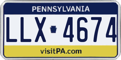 PA license plate LLX4674