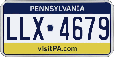 PA license plate LLX4679