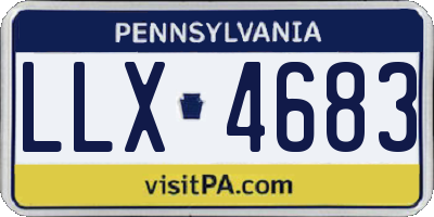 PA license plate LLX4683