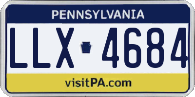PA license plate LLX4684